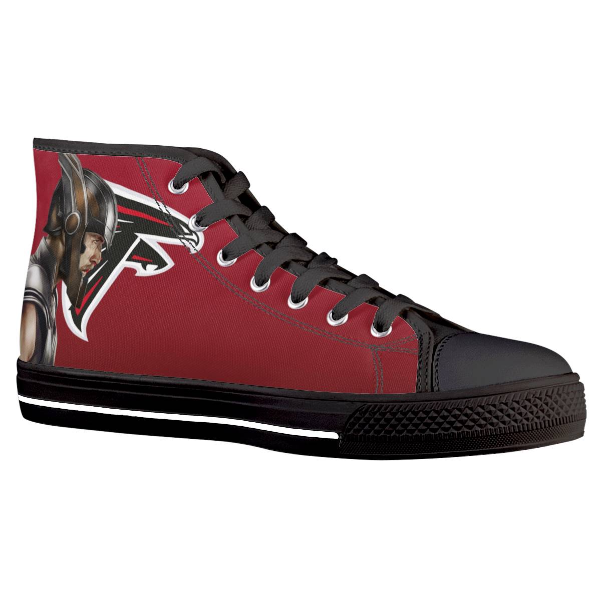 Women's Atlanta Falcons High Top Canvas Sneakers 003